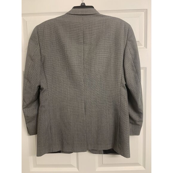 Burberrys Vintage Houndstooth Wool Blazer Jacket Two-Button Cl. Gray Kutler Clot - Picture 3 of 11